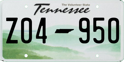 TN license plate Z0495O