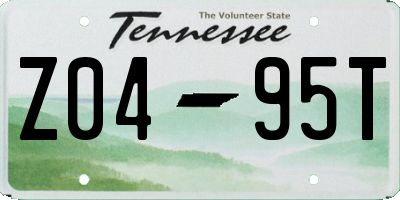 TN license plate Z0495T