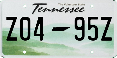 TN license plate Z0495Z