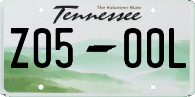 TN license plate Z0500L