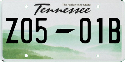 TN license plate Z0501B