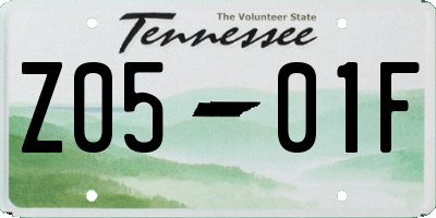 TN license plate Z0501F