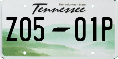 TN license plate Z0501P