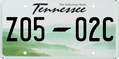 TN license plate Z0502C