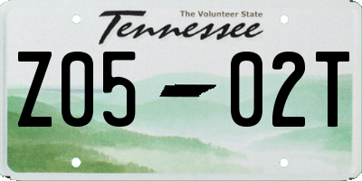 TN license plate Z0502T