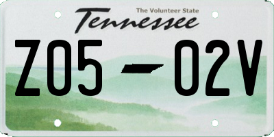TN license plate Z0502V