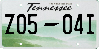TN license plate Z0504I