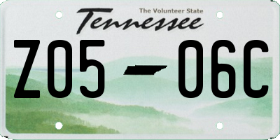 TN license plate Z0506C