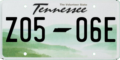 TN license plate Z0506E