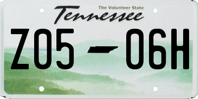 TN license plate Z0506H