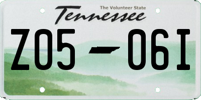 TN license plate Z0506I