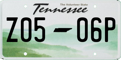 TN license plate Z0506P