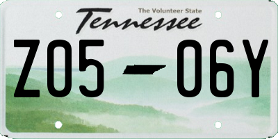 TN license plate Z0506Y