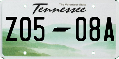 TN license plate Z0508A