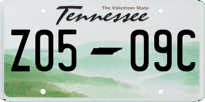 TN license plate Z0509C