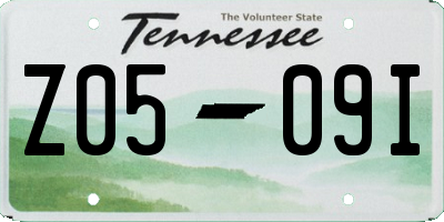 TN license plate Z0509I