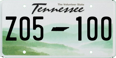 TN license plate Z0510O