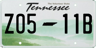TN license plate Z0511B