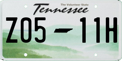 TN license plate Z0511H