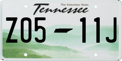 TN license plate Z0511J
