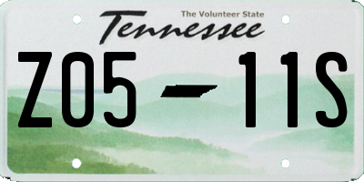 TN license plate Z0511S