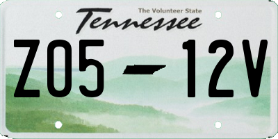 TN license plate Z0512V