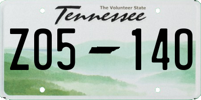 TN license plate Z0514O