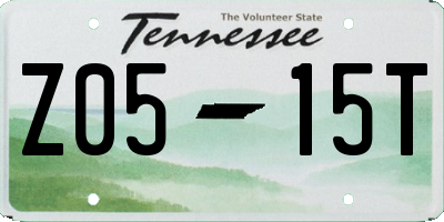 TN license plate Z0515T