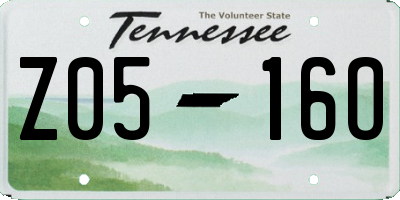 TN license plate Z0516O
