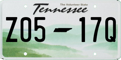 TN license plate Z0517Q