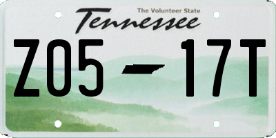 TN license plate Z0517T