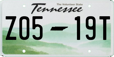 TN license plate Z0519T
