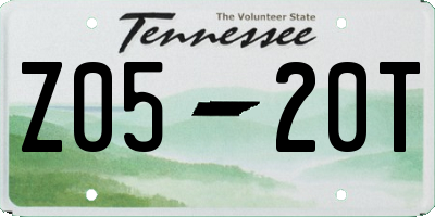 TN license plate Z0520T