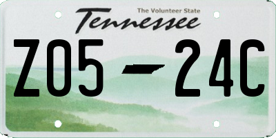 TN license plate Z0524C