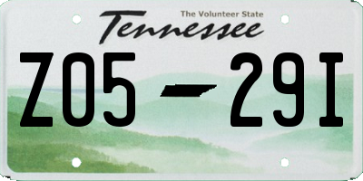 TN license plate Z0529I