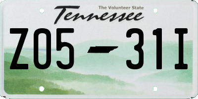 TN license plate Z0531I