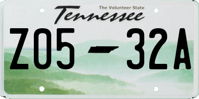 TN license plate Z0532A