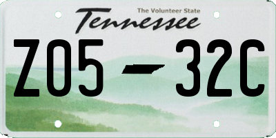 TN license plate Z0532C