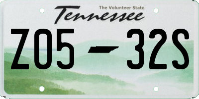 TN license plate Z0532S