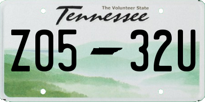 TN license plate Z0532U