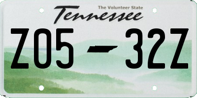 TN license plate Z0532Z