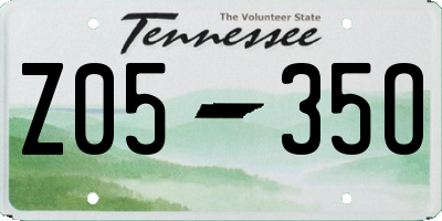 TN license plate Z0535O