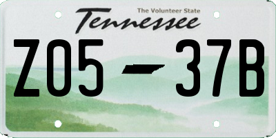 TN license plate Z0537B