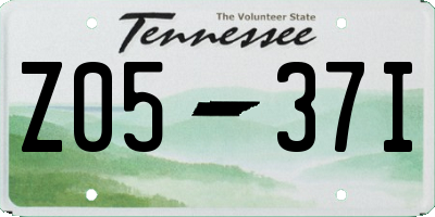 TN license plate Z0537I