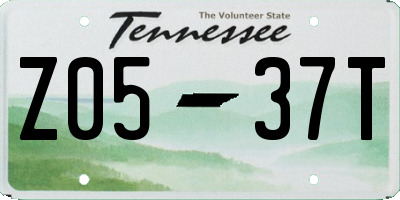 TN license plate Z0537T