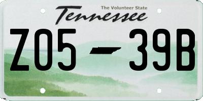 TN license plate Z0539B