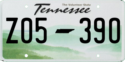 TN license plate Z0539O