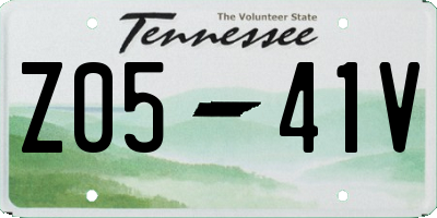 TN license plate Z0541V