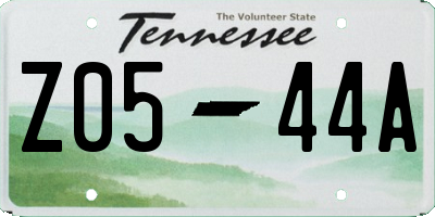 TN license plate Z0544A