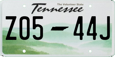 TN license plate Z0544J